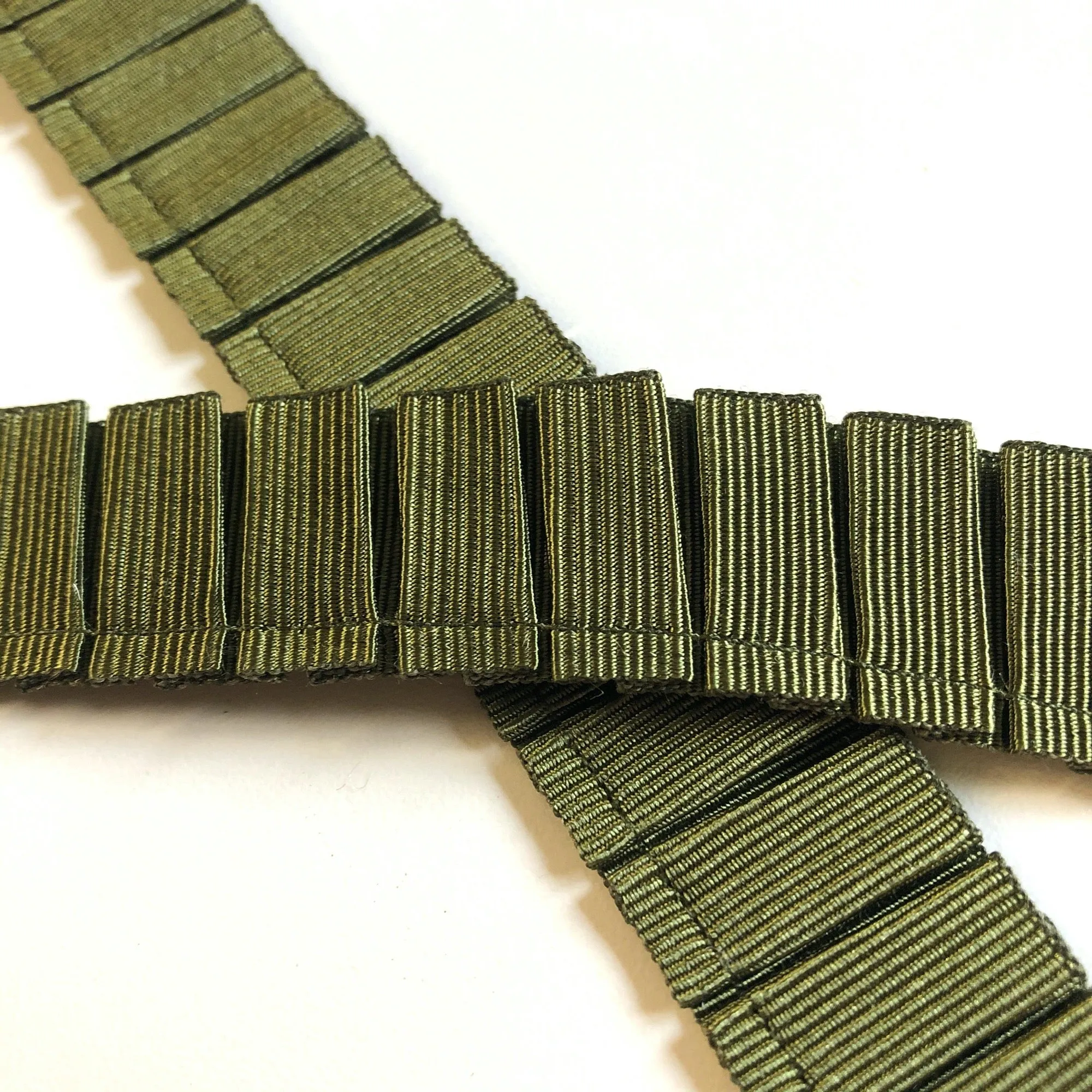 Olive High Quality Decorative Pleated Ribbon Trim by the yard
