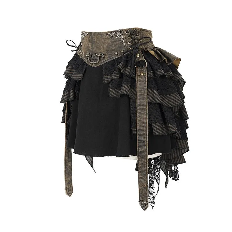 'Pendragon' Steampunk Waterfall Skirt