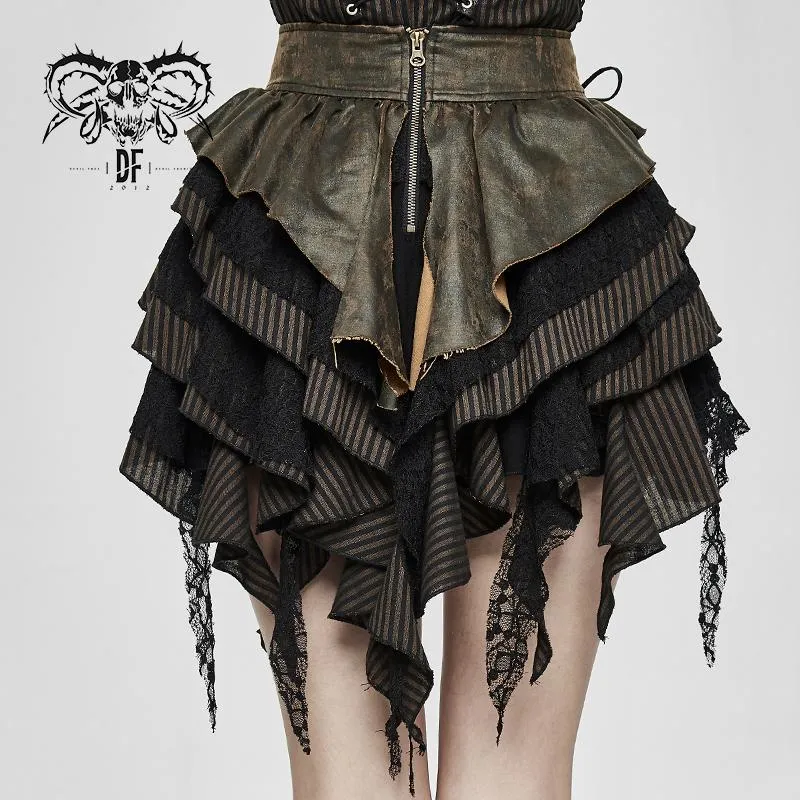 'Pendragon' Steampunk Waterfall Skirt