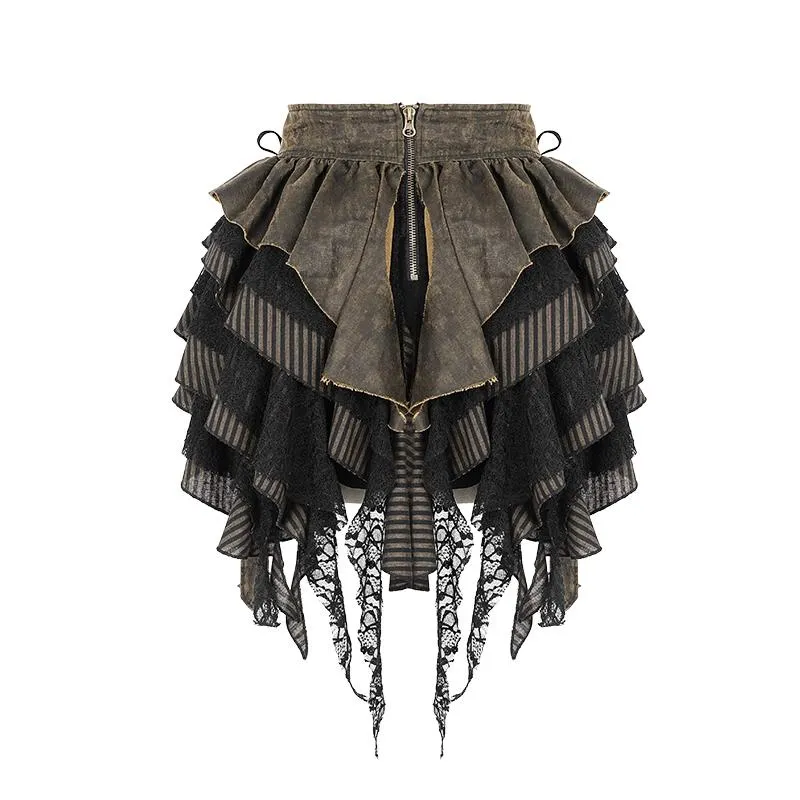 'Pendragon' Steampunk Waterfall Skirt