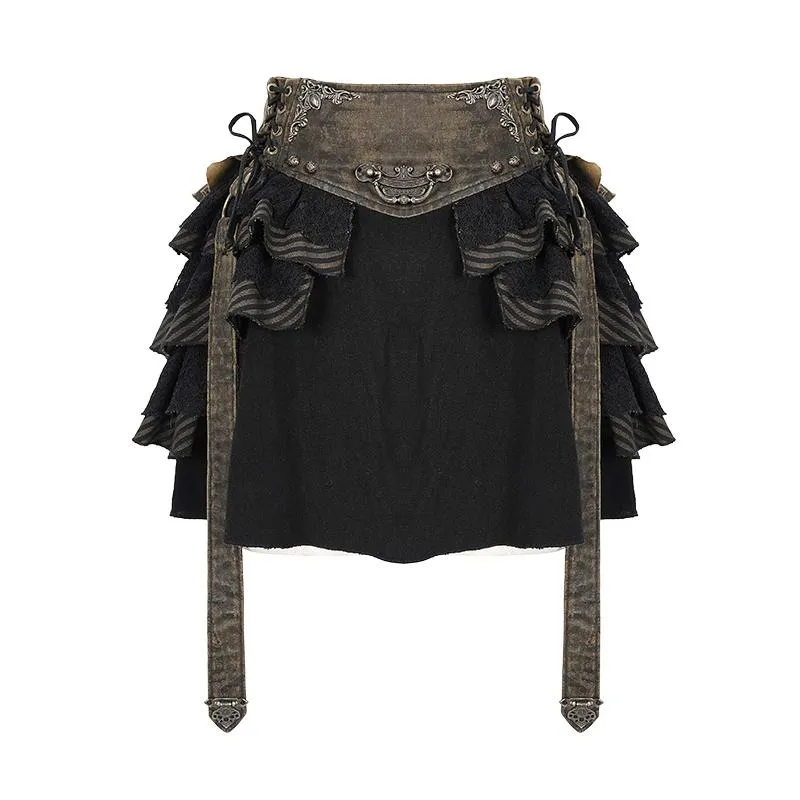 'Pendragon' Steampunk Waterfall Skirt