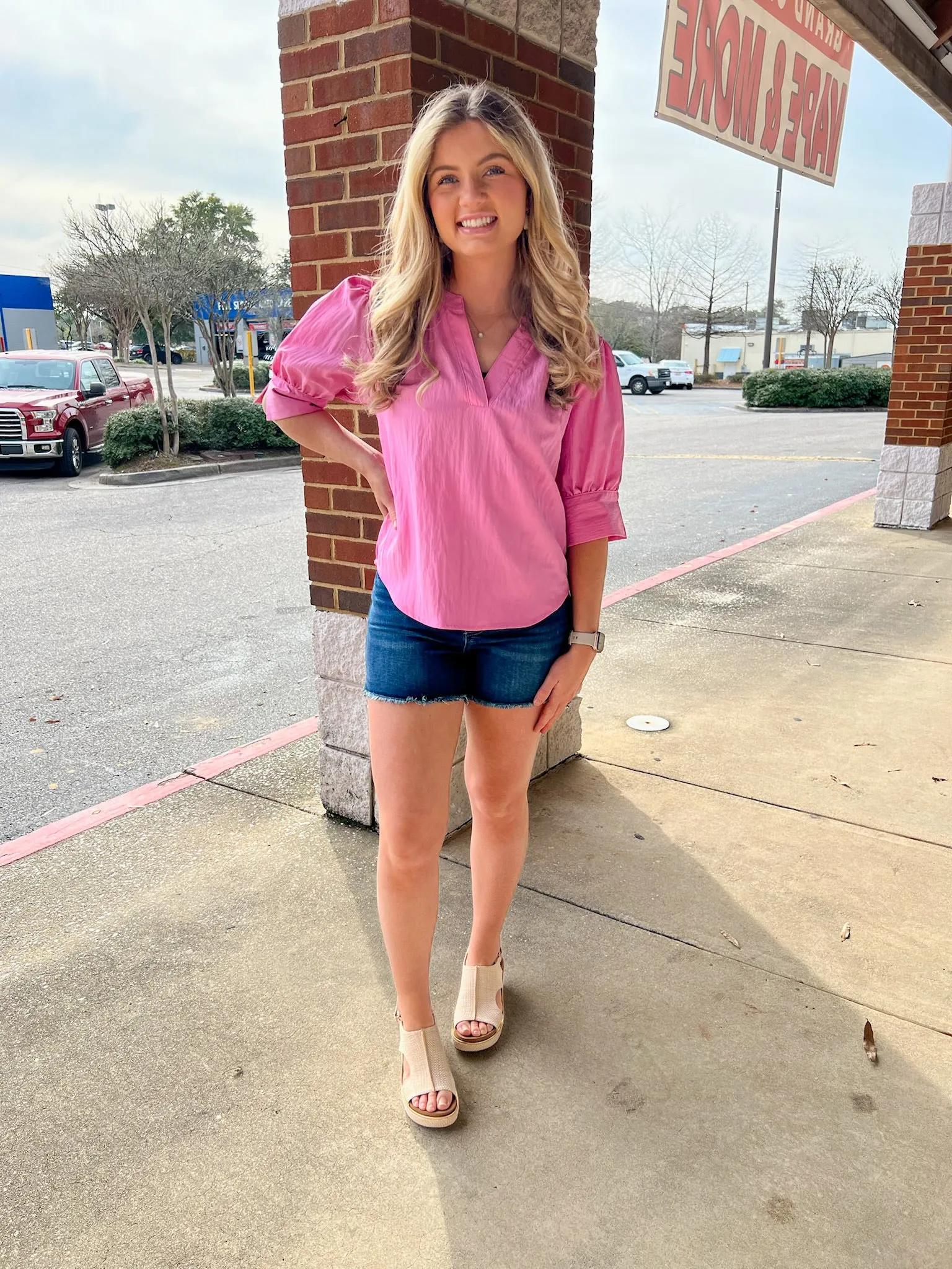Perfect Harmony Shimmery Puff Sleeve Top