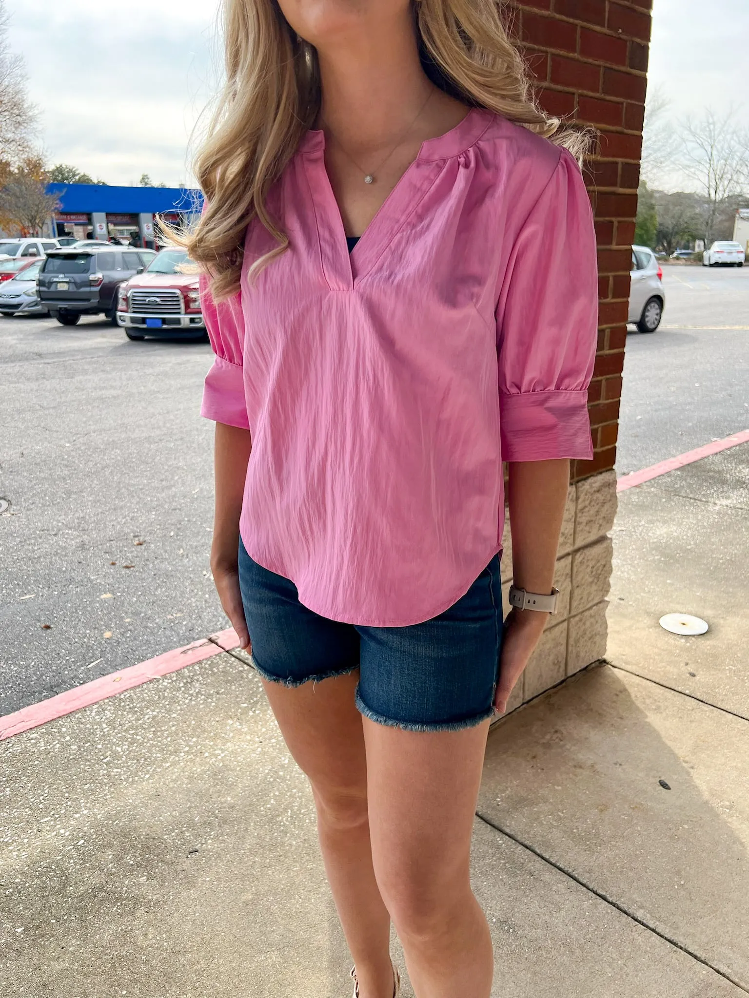 Perfect Harmony Shimmery Puff Sleeve Top