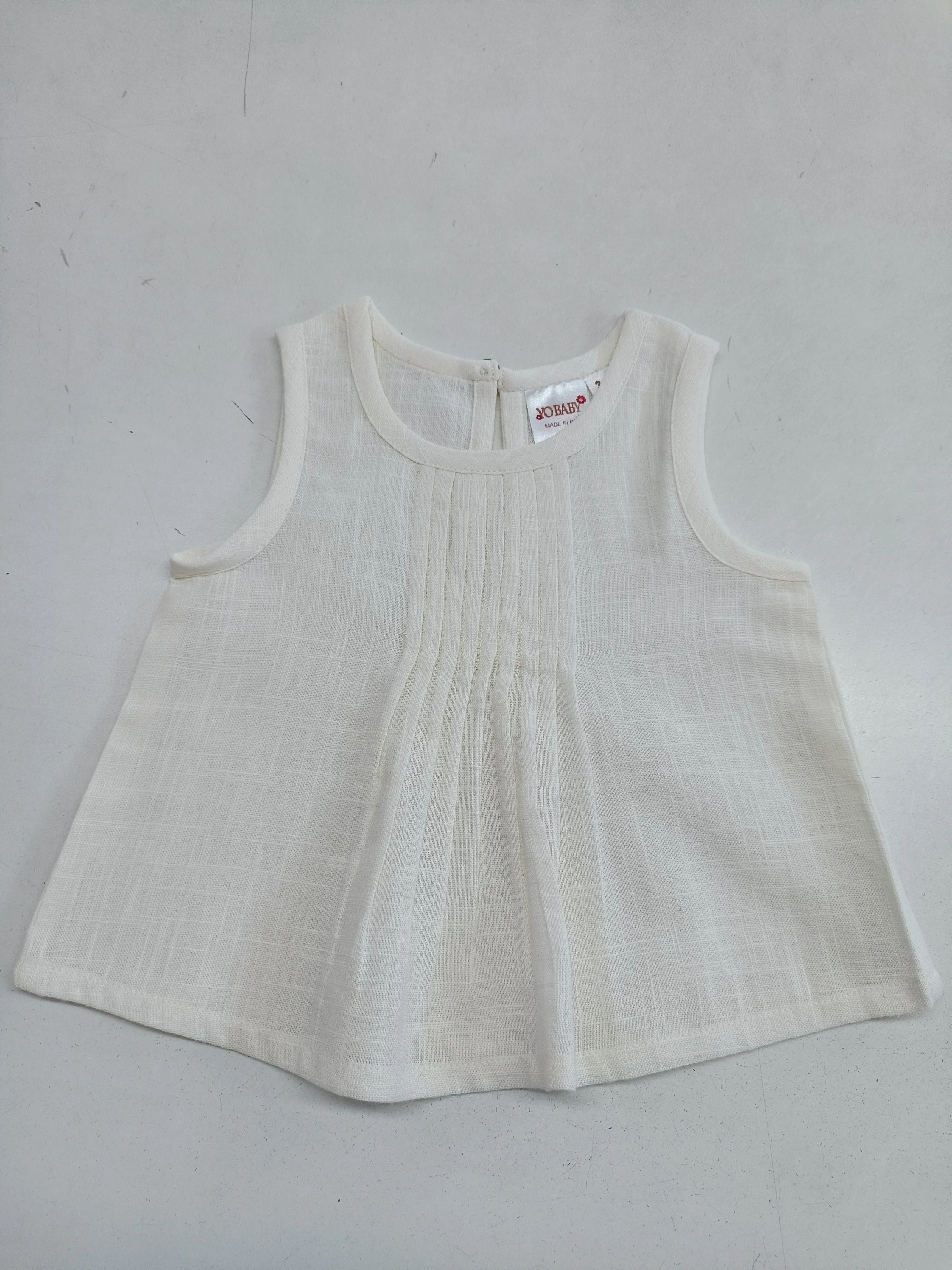 Pintuck Ivory Top