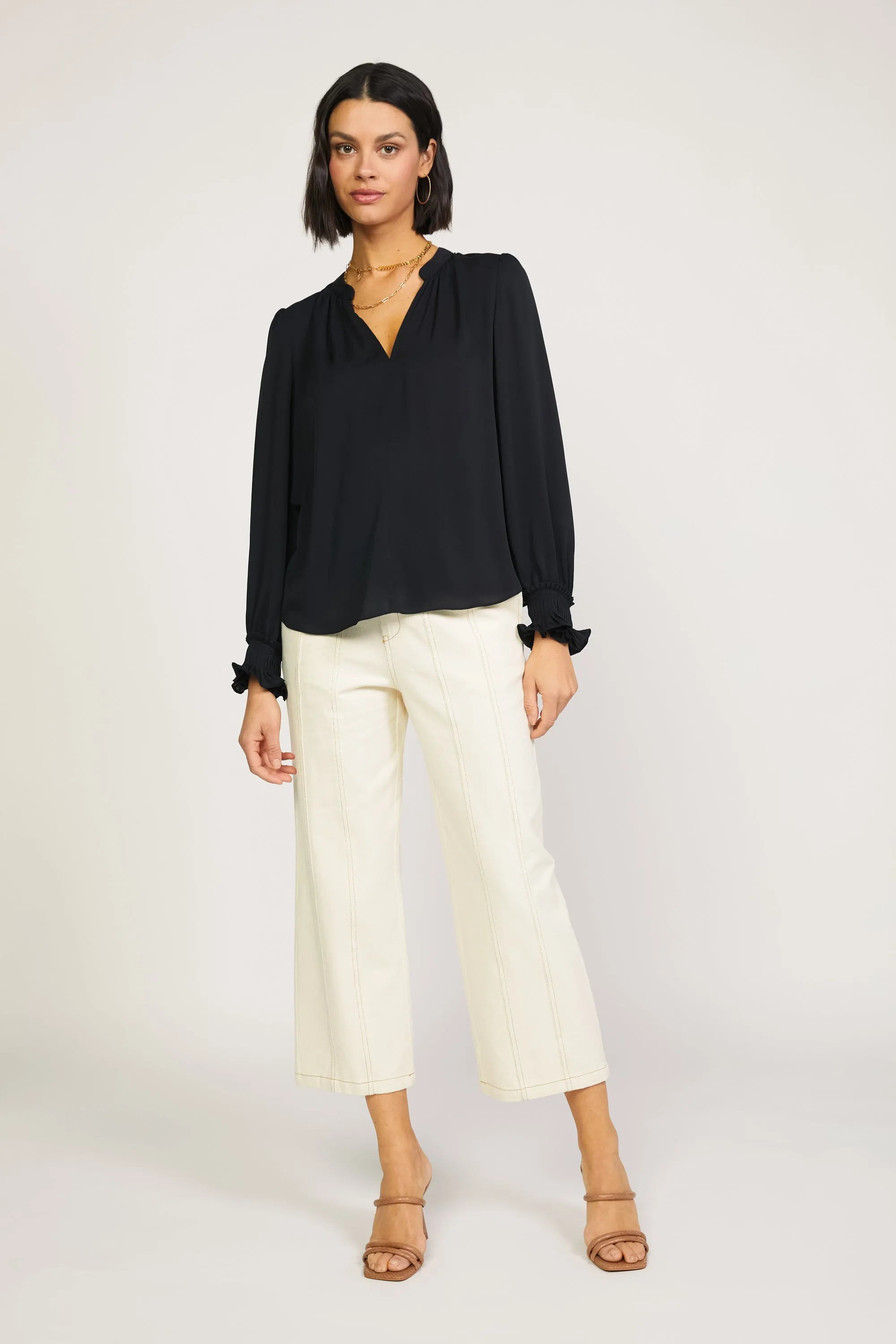 Pleated Cuff Blouse