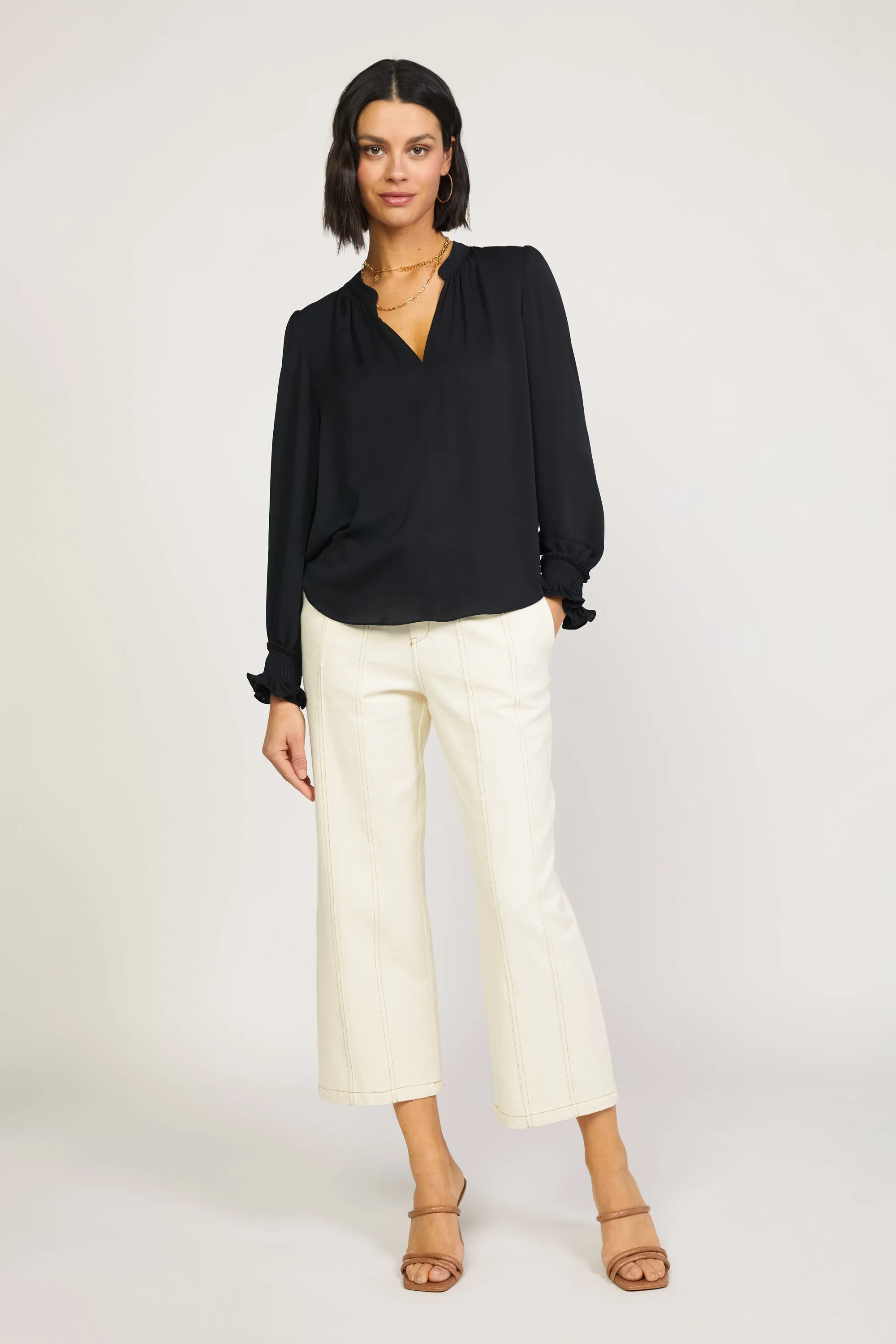 Pleated Cuff Blouse