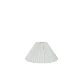 Pleated Linen Shade: White - 26cm