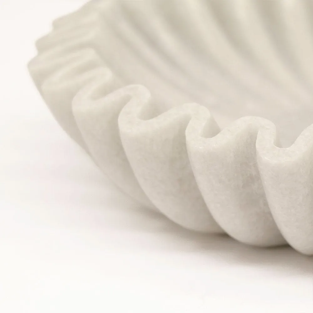 Pleated Marble Small Dish