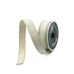 Pleated Metallic Ribbon, 1"X10YD, Platinum