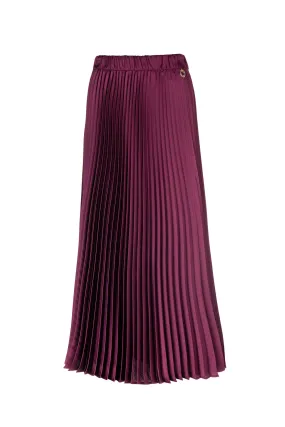 PLEATED SATIN SKIRT