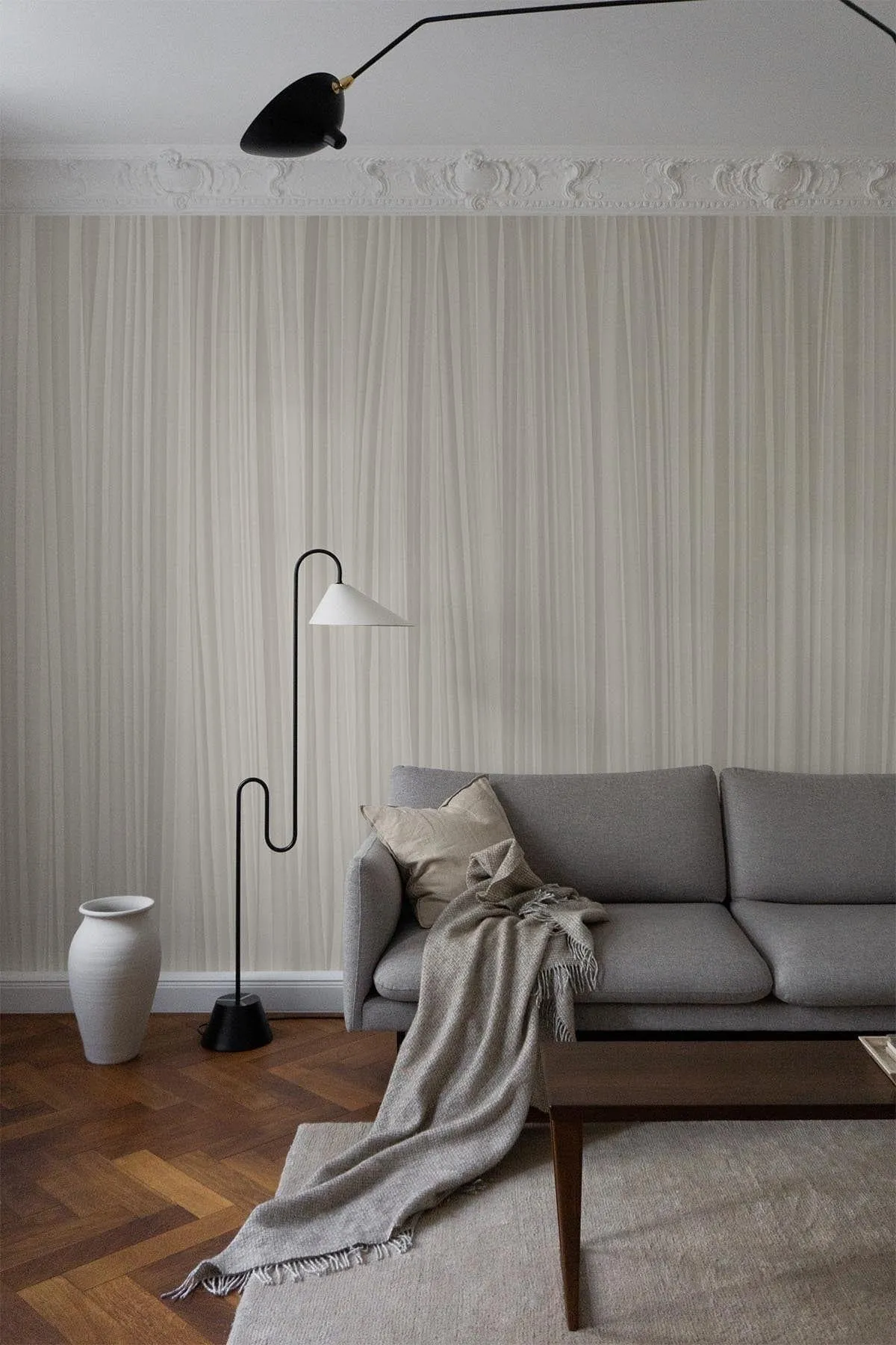 Pleated Wall Pale Beige