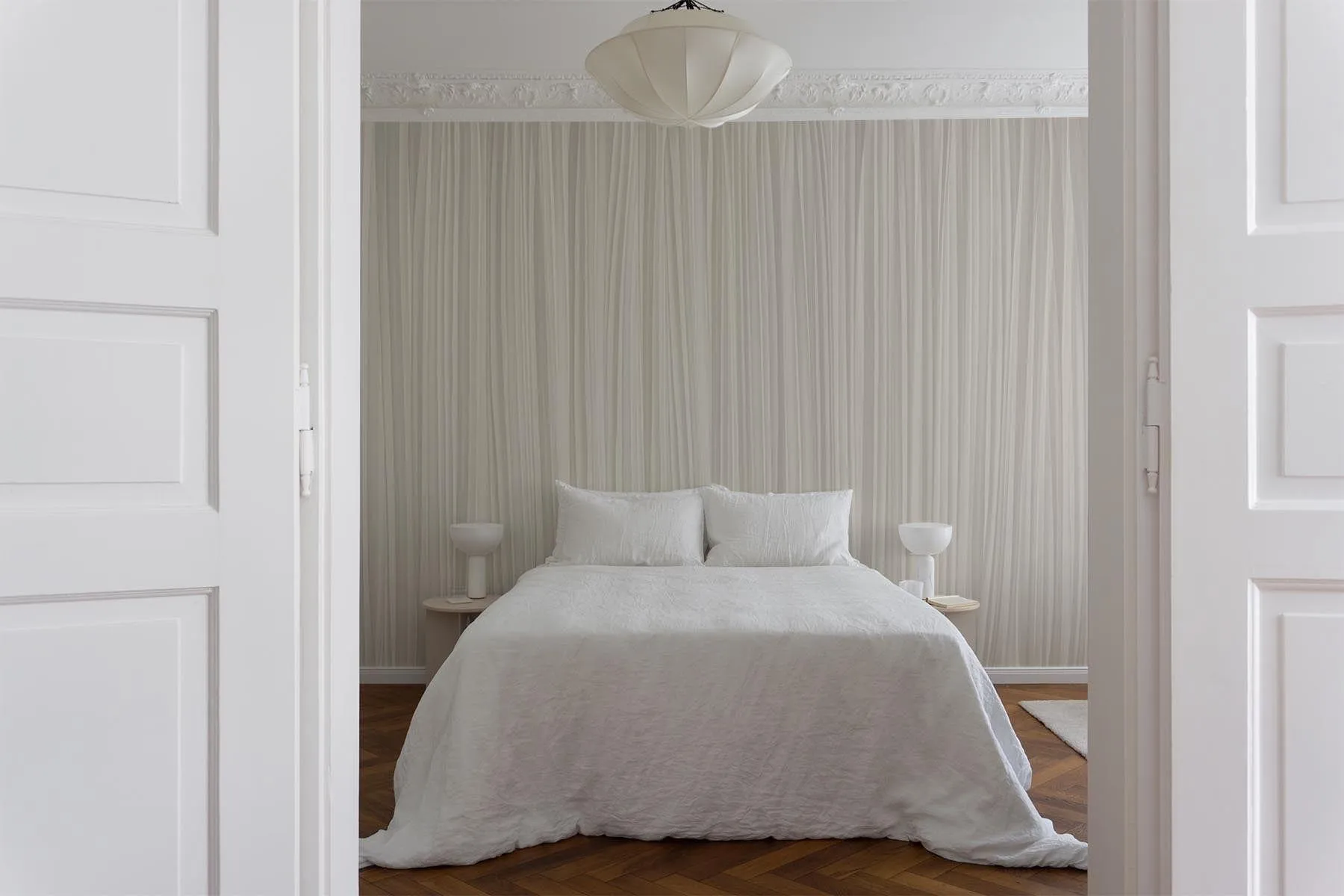 Pleated Wall Pale Beige