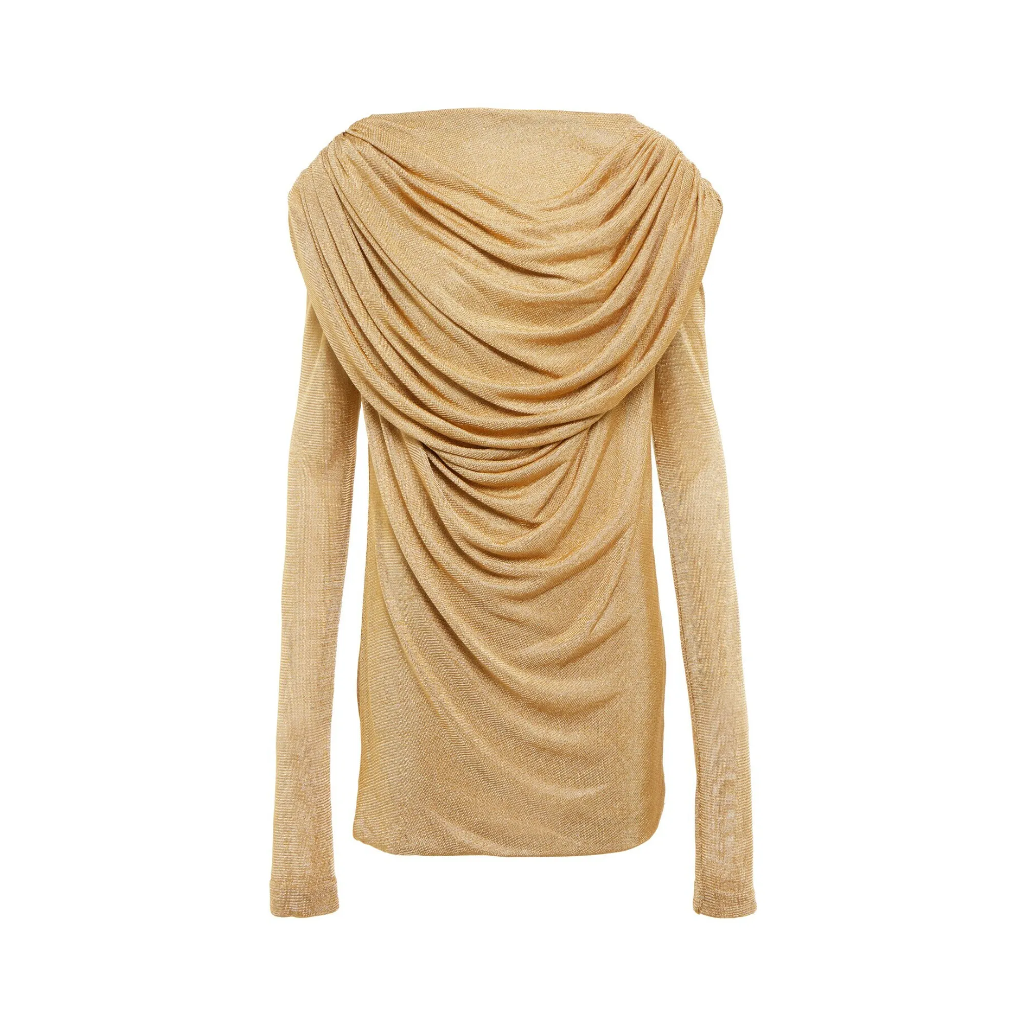 Pre Order:  Draped Metallic Backless Mini Dress