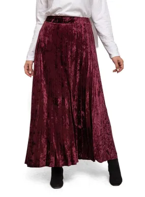 Purple V-Pleated Skirt