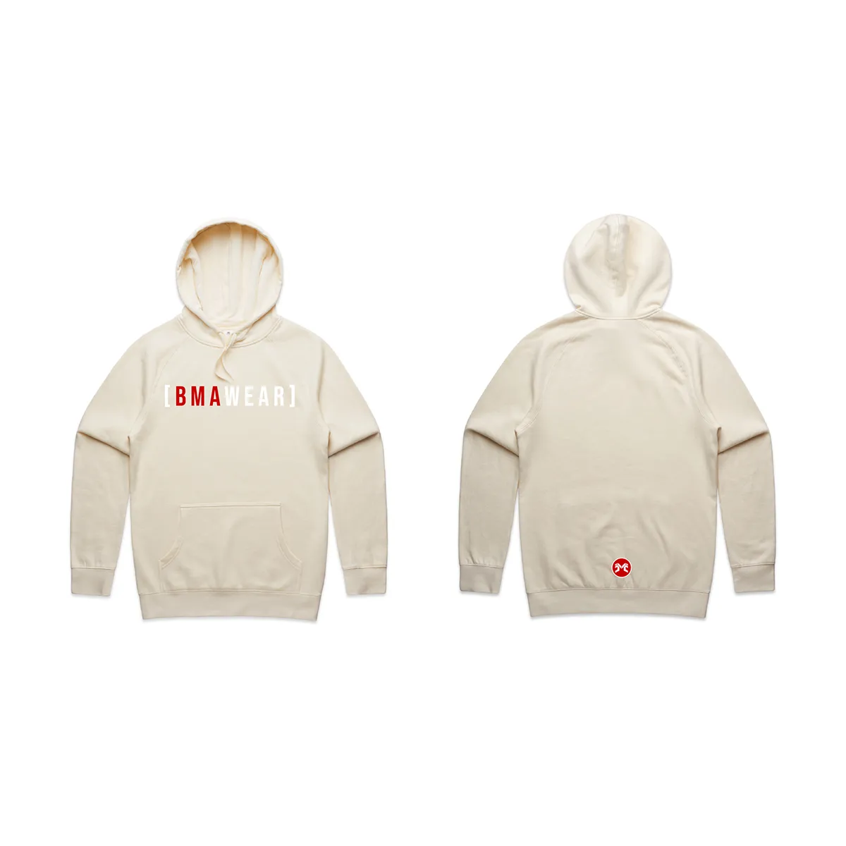 "BMA WEAR" PULLOVER HOODIE (ECRU)