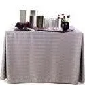 Rectangular Fitted Tablecloth Standard 29" Height Poly Stripe