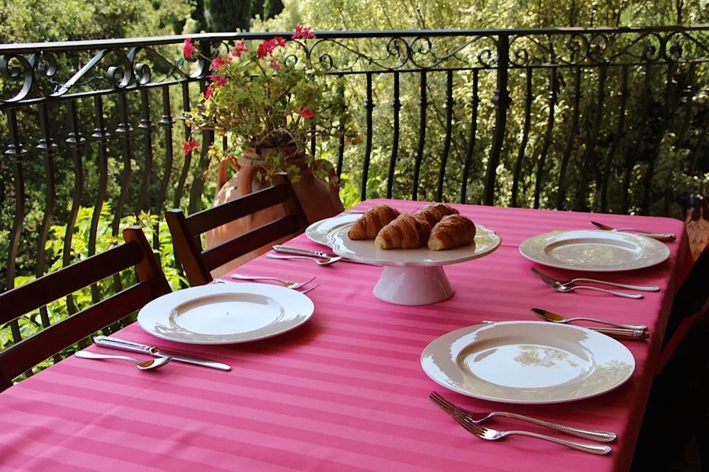 Rectangular Fitted Tablecloth Standard 29" Height Poly Stripe