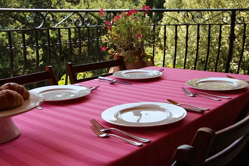 Rectangular Fitted Tablecloth Standard 29" Height Poly Stripe