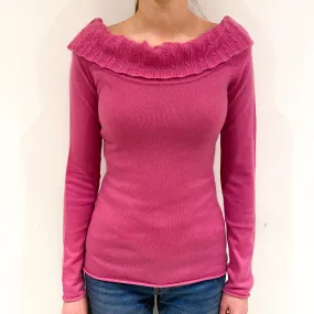 Rose Pink Boat Neck Jumper Extra Small