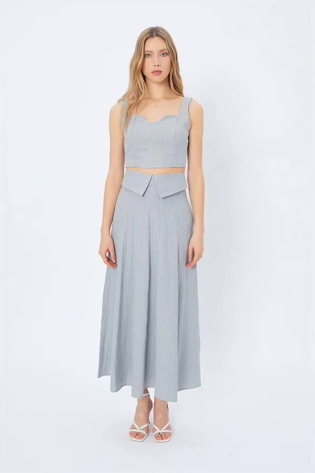 RYN Pocket Long Skirt - GRAY - Rende