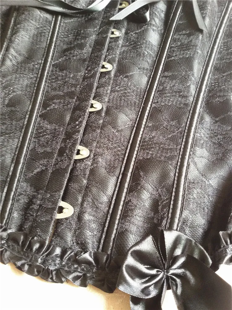 Satin & Paisley Print Corset