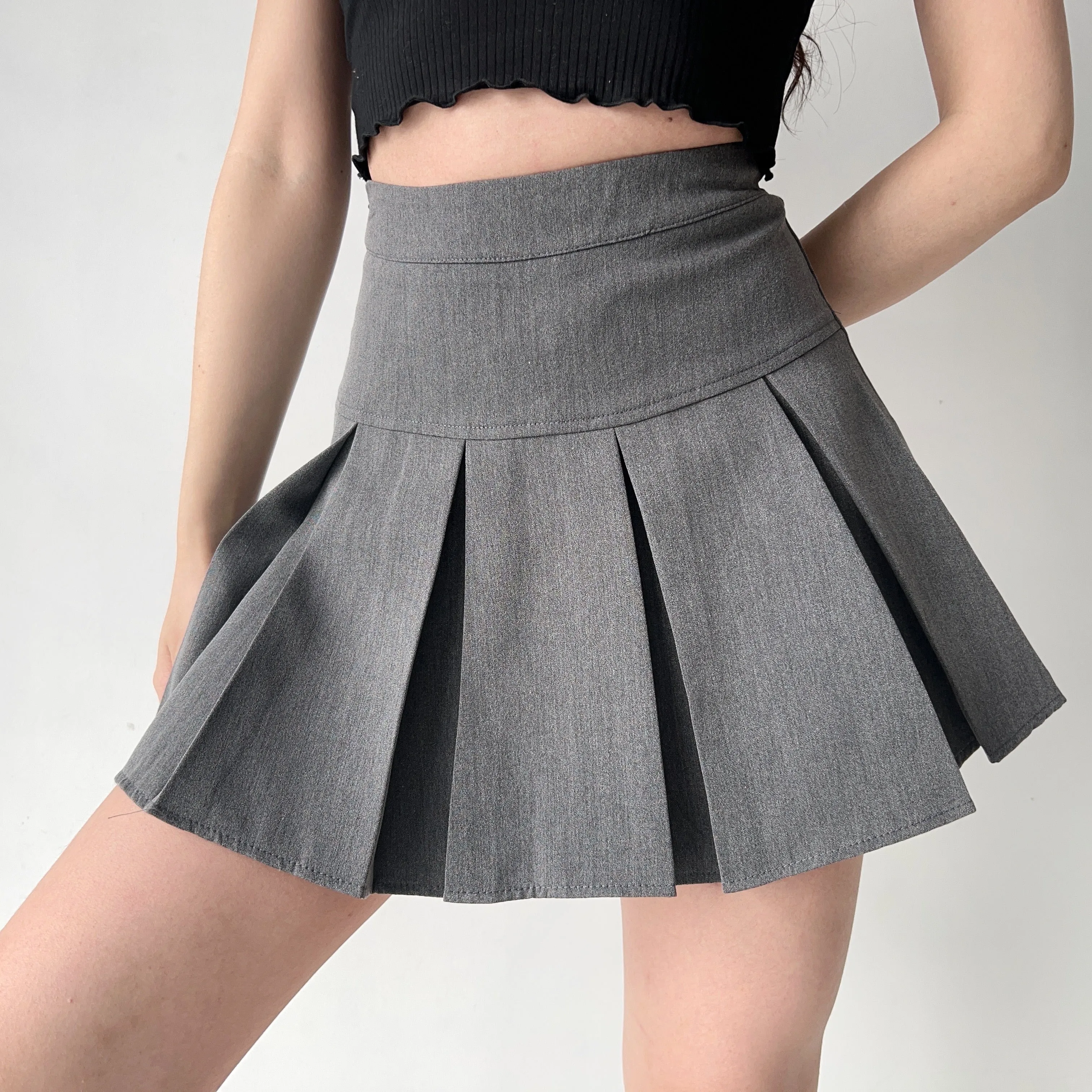 sealbeer - Academia High-Waisted Pleated Skirt
