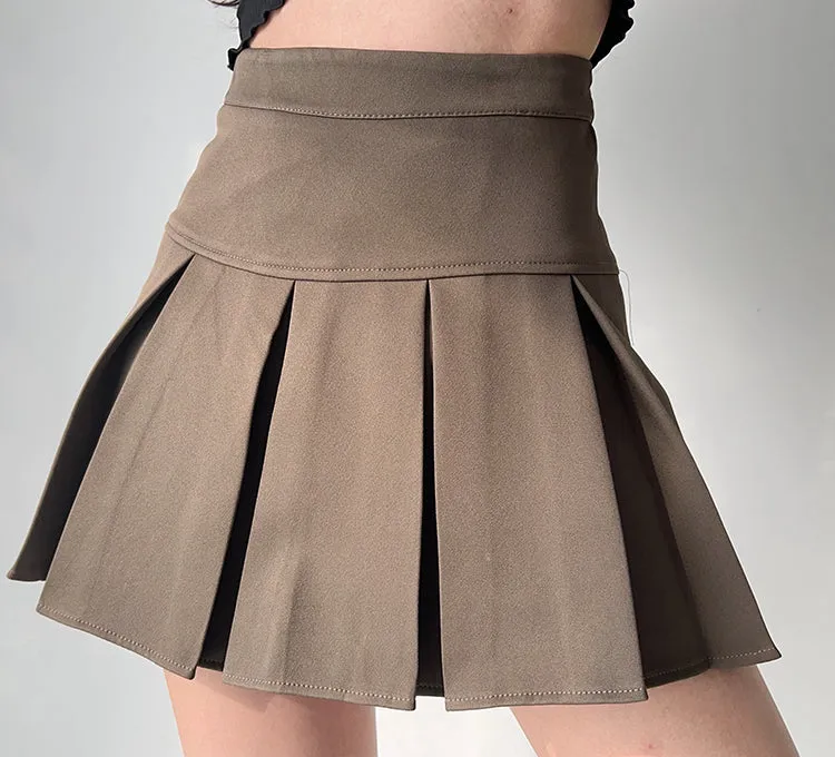 sealbeer - Academia High-Waisted Pleated Skirt