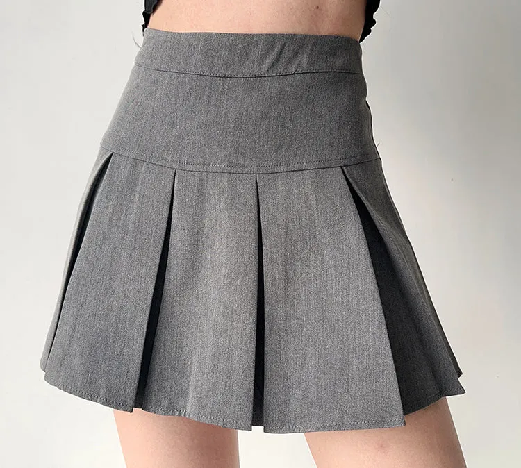 sealbeer - Academia High-Waisted Pleated Skirt