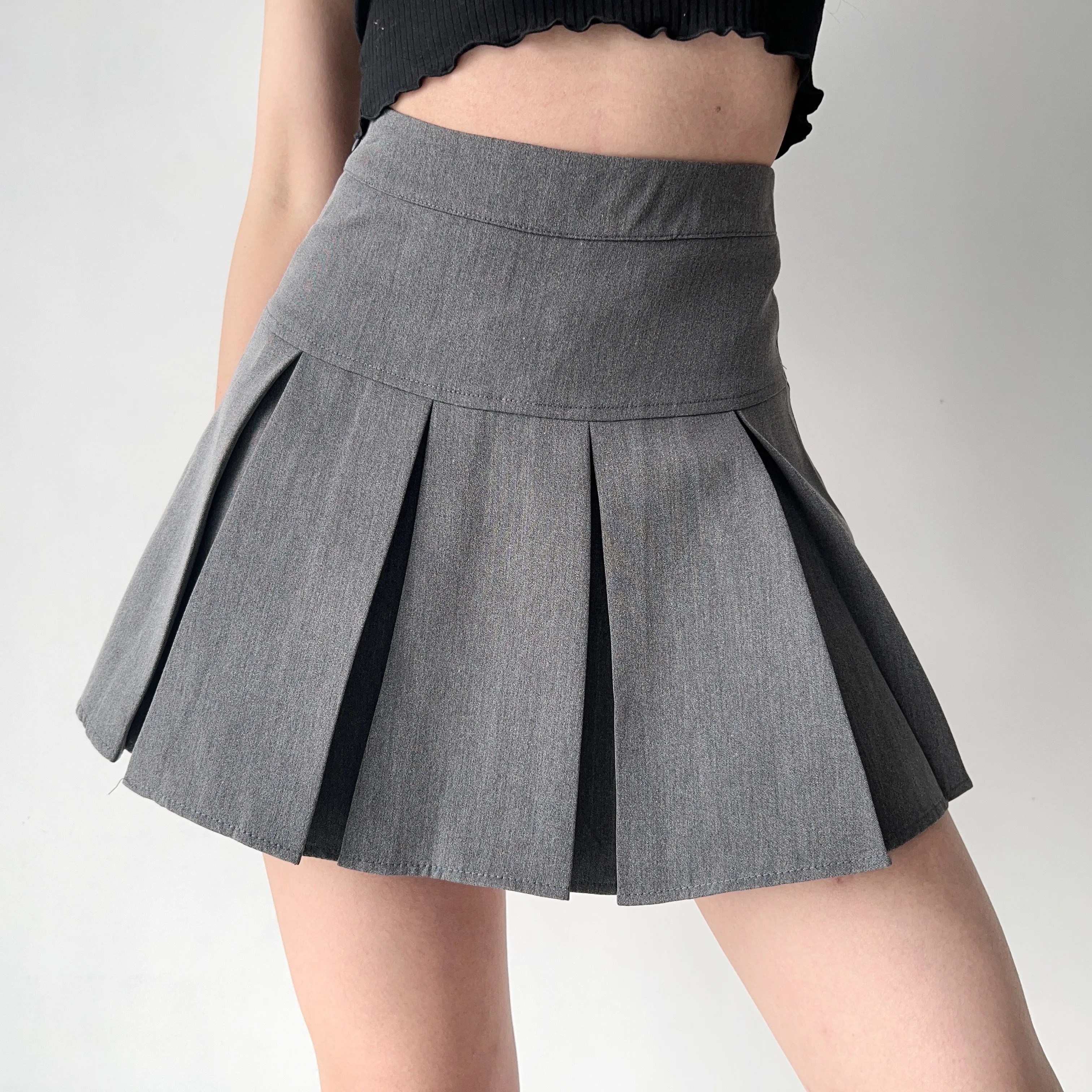 sealbeer - Academia High-Waisted Pleated Skirt
