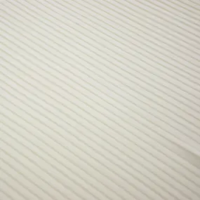 Side Pleated Ivory Polyester Pebble Georgette - Bridal