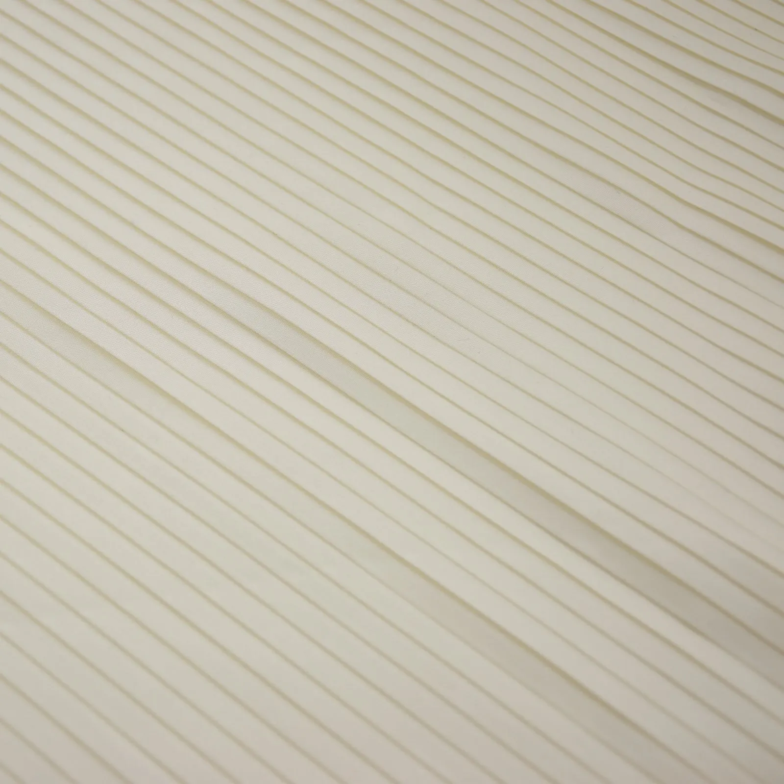 Side Pleated Ivory Polyester Taffeta - Bridal