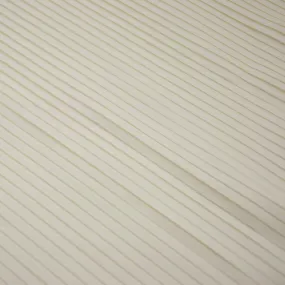 Side Pleated Ivory Polyester Taffeta - Bridal