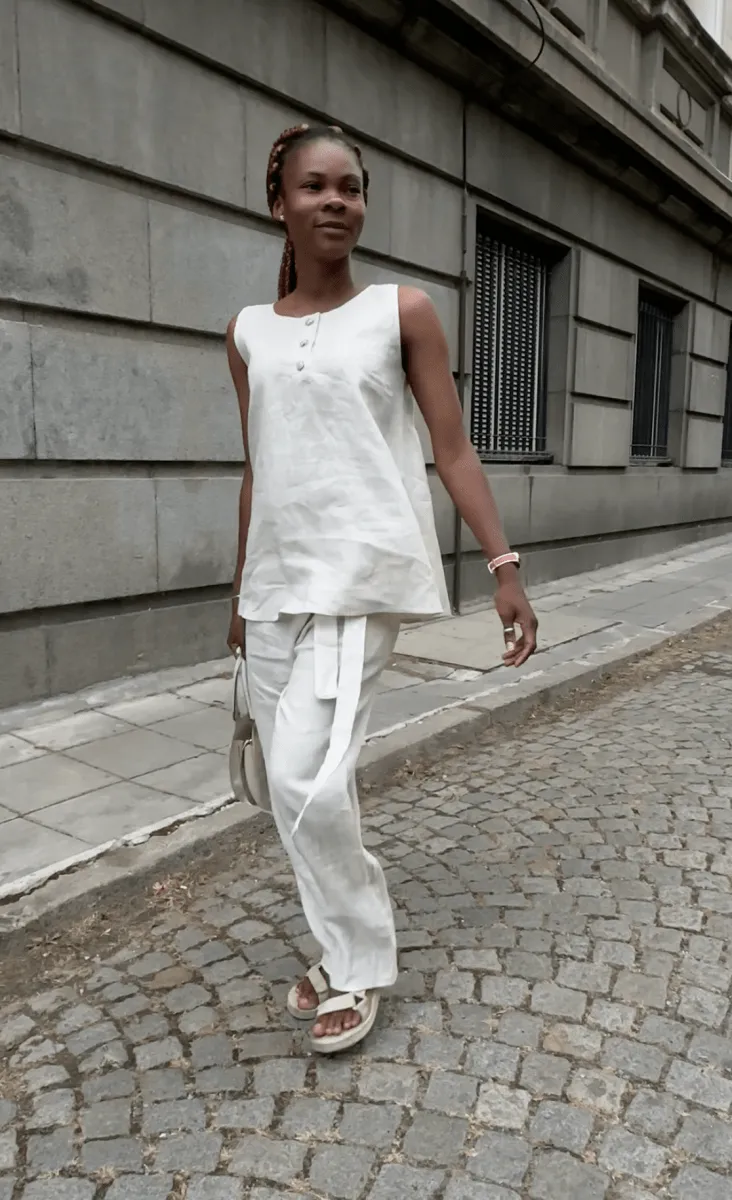 Sleeveless Linen Top RAMIRO