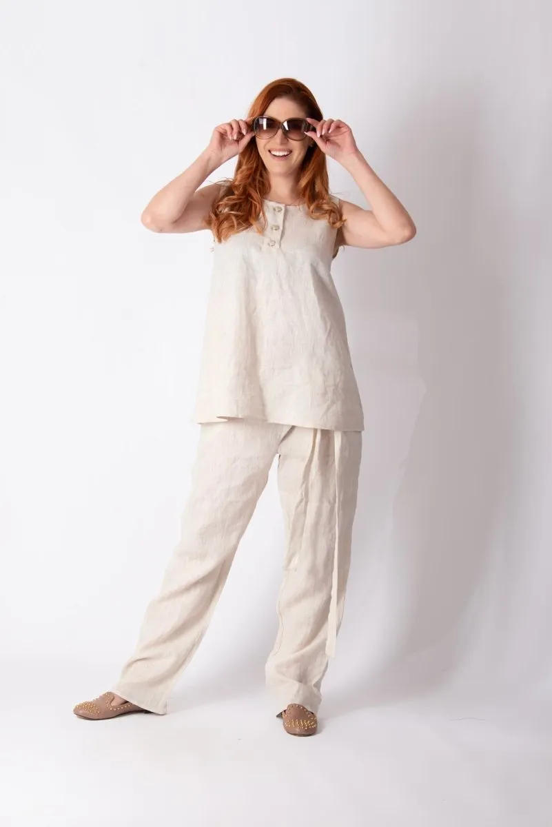 Sleeveless Linen Top RAMIRO