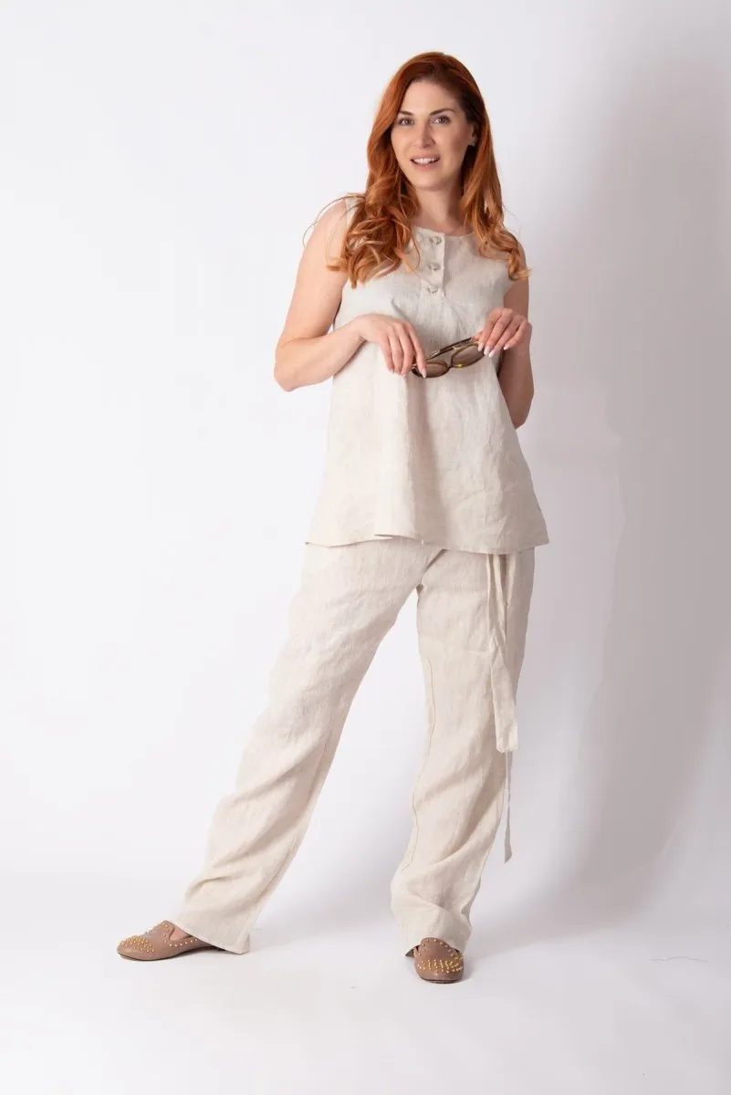 Sleeveless Linen Top RAMIRO