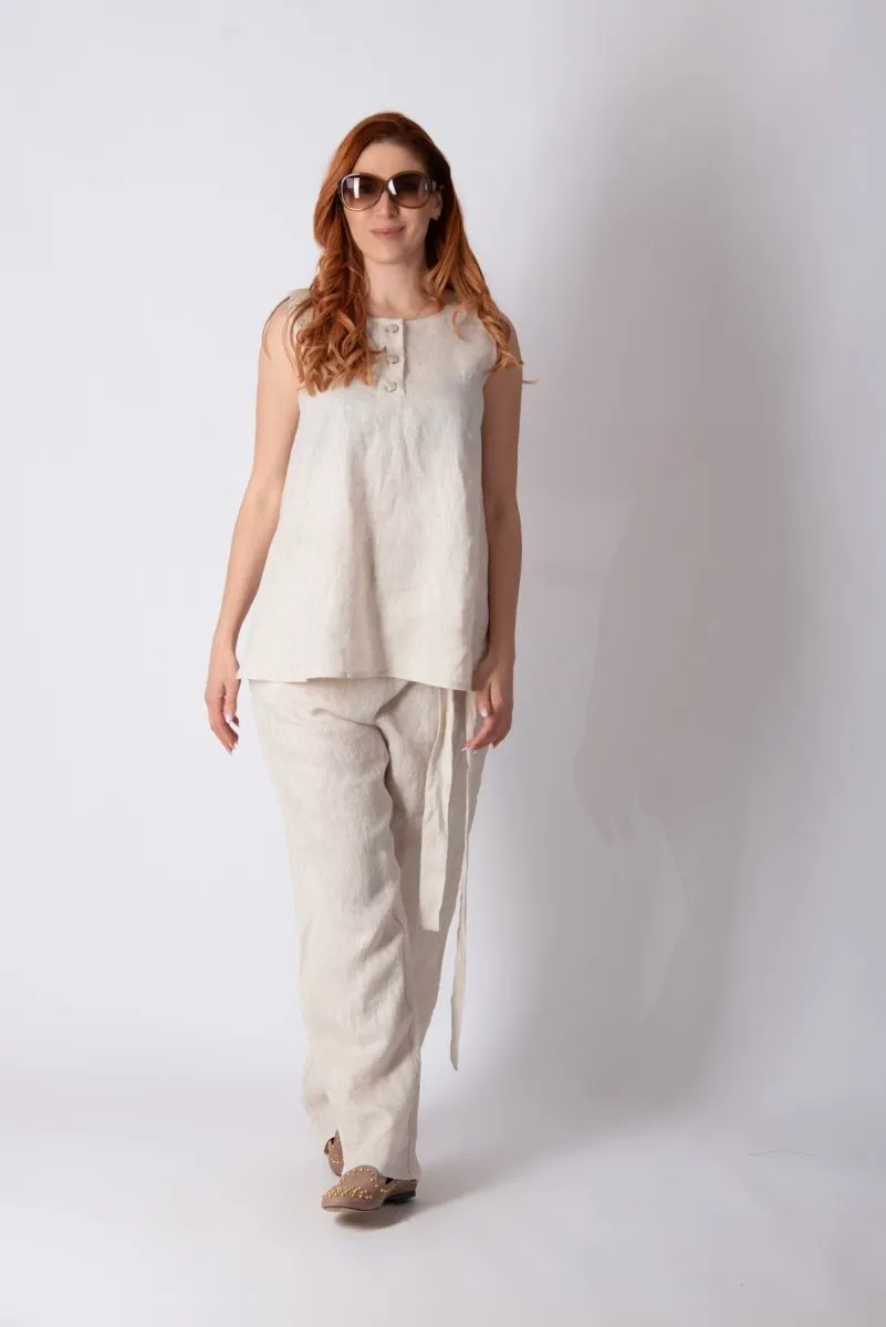 Sleeveless Linen Top RAMIRO