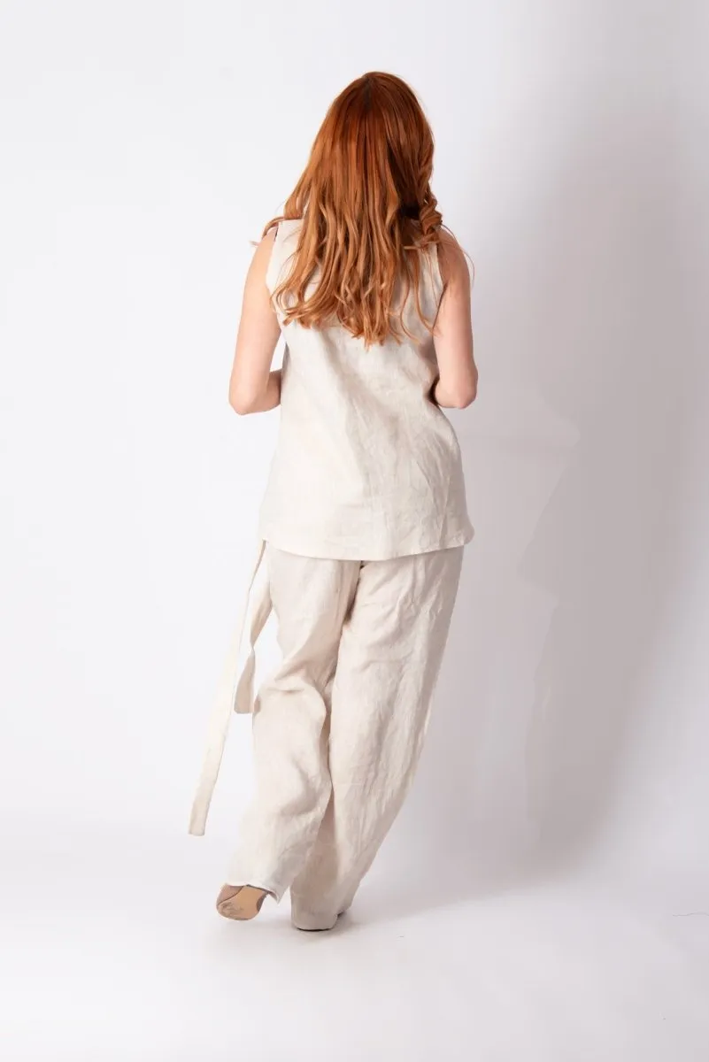 Sleeveless Linen Top RAMIRO