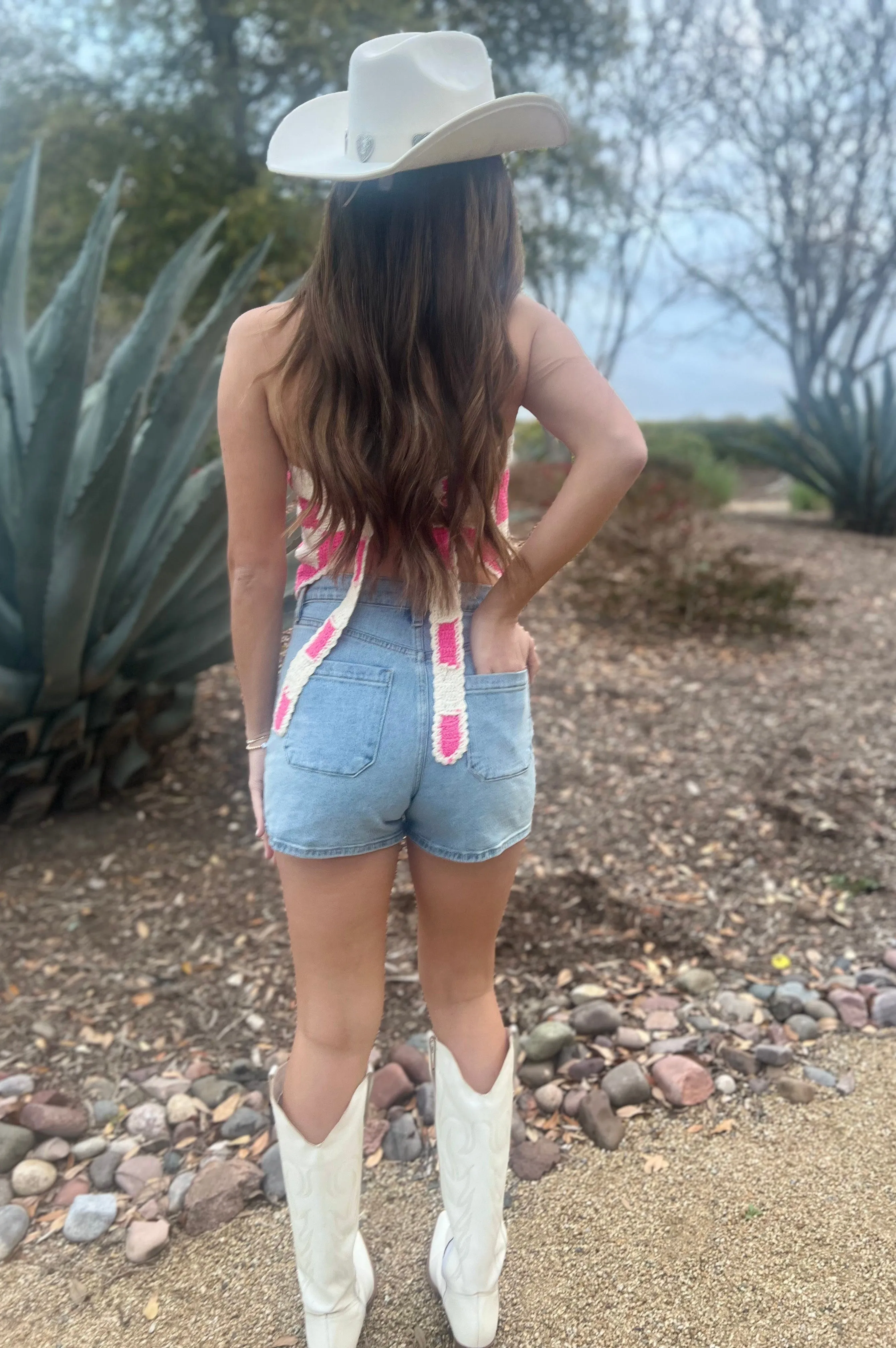 Strawberries and Cream Bandana Top Pink and Cream