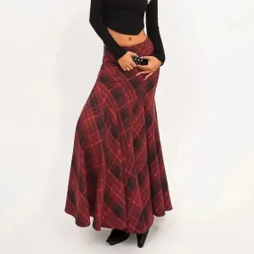 TAVIMART  -  Plaid Skirts High Waist Spring Japanese Streetwear French A-Line Skirt Harajuku High Quality Party Prom Pleated fish tail Skirt