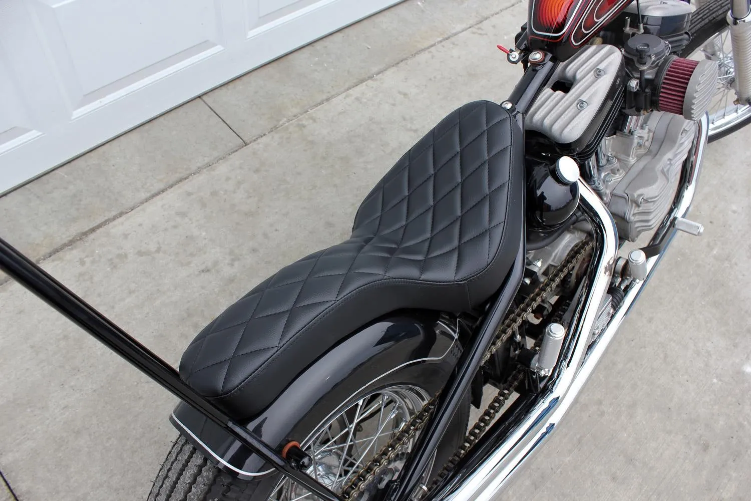 TC Bros. Hardtail Rigid Cobra Seat Black Diamond