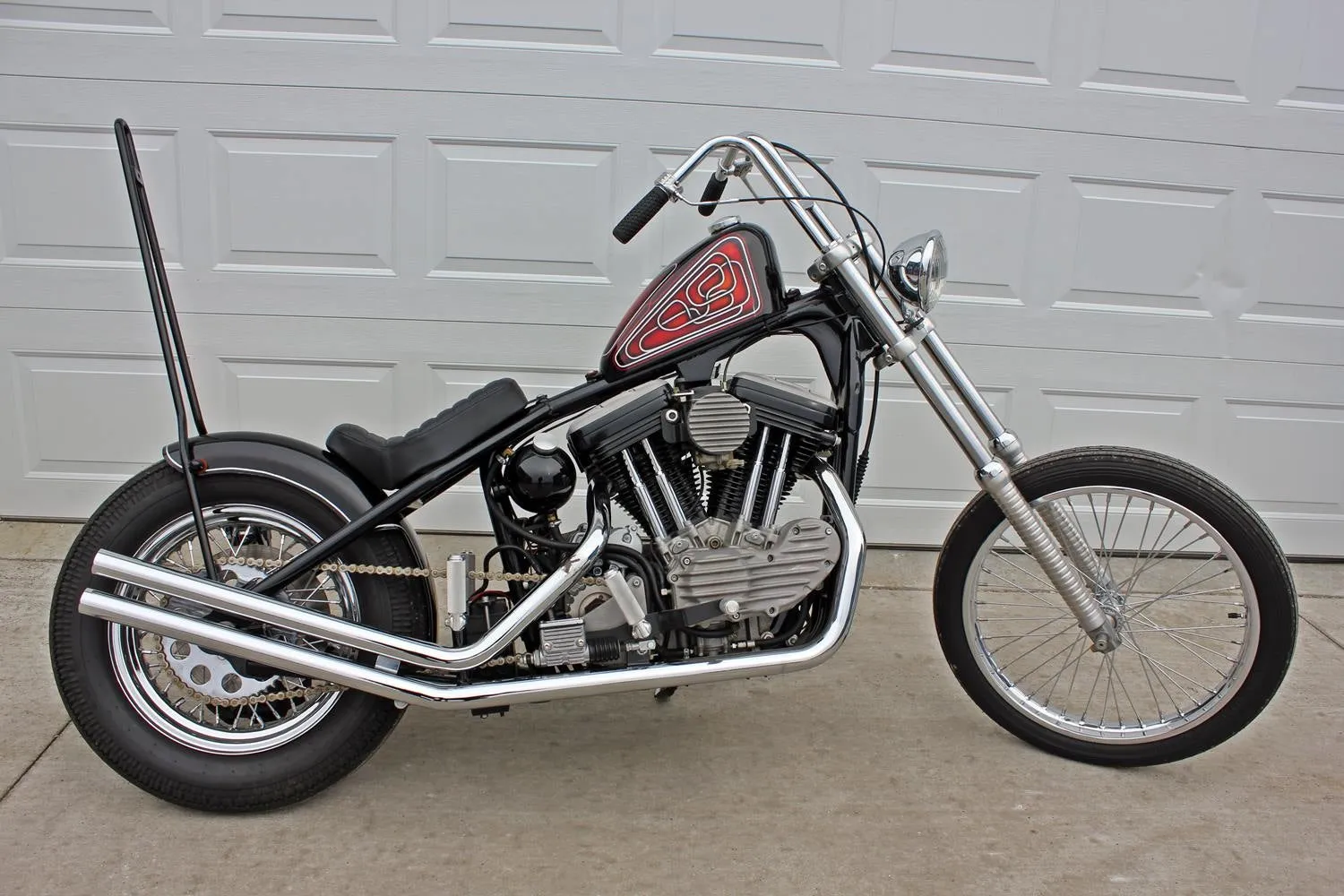 TC Bros. Hardtail Rigid Mount Solo Seat Black Pleated