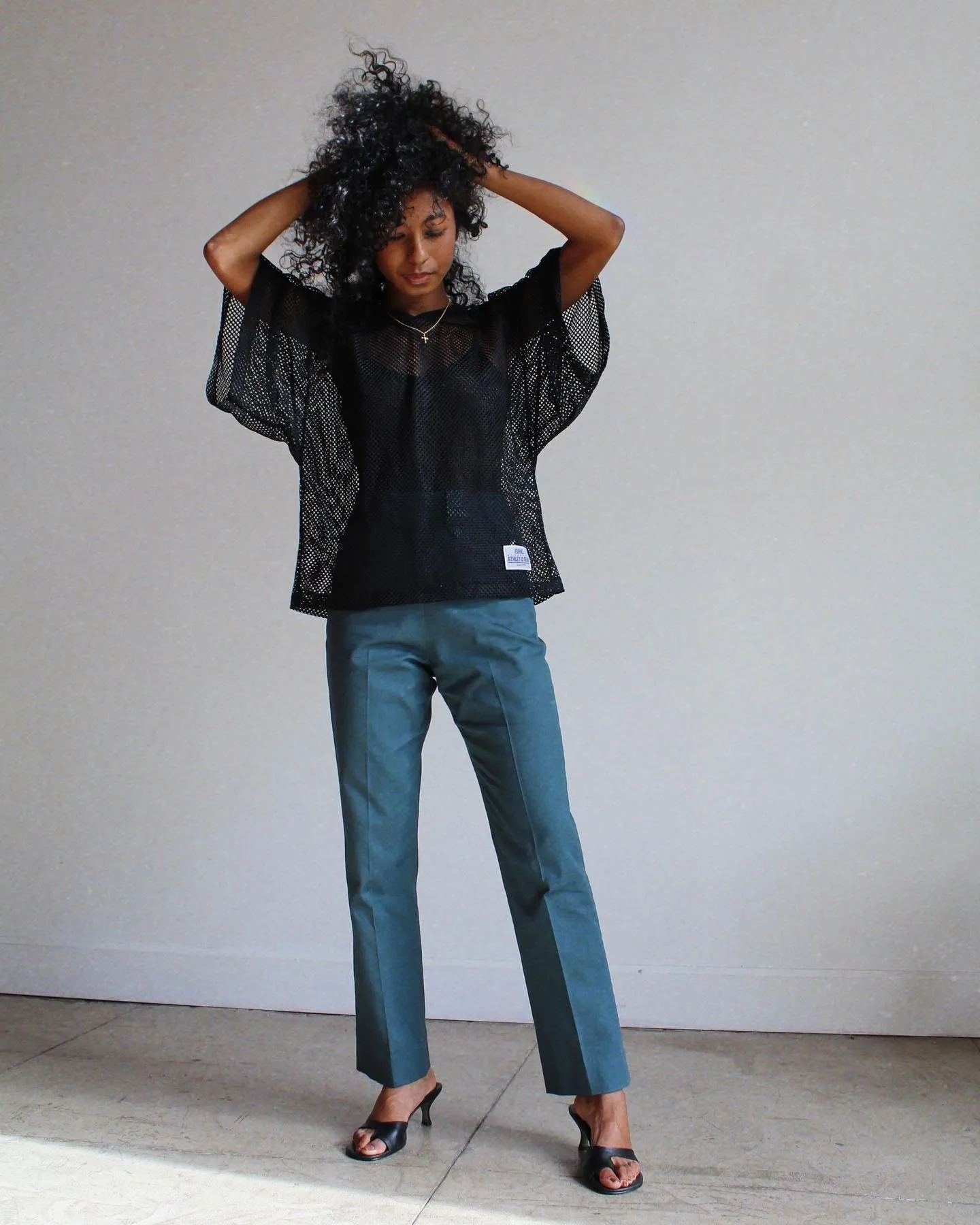 Teal Blue Western Side Zip Pants