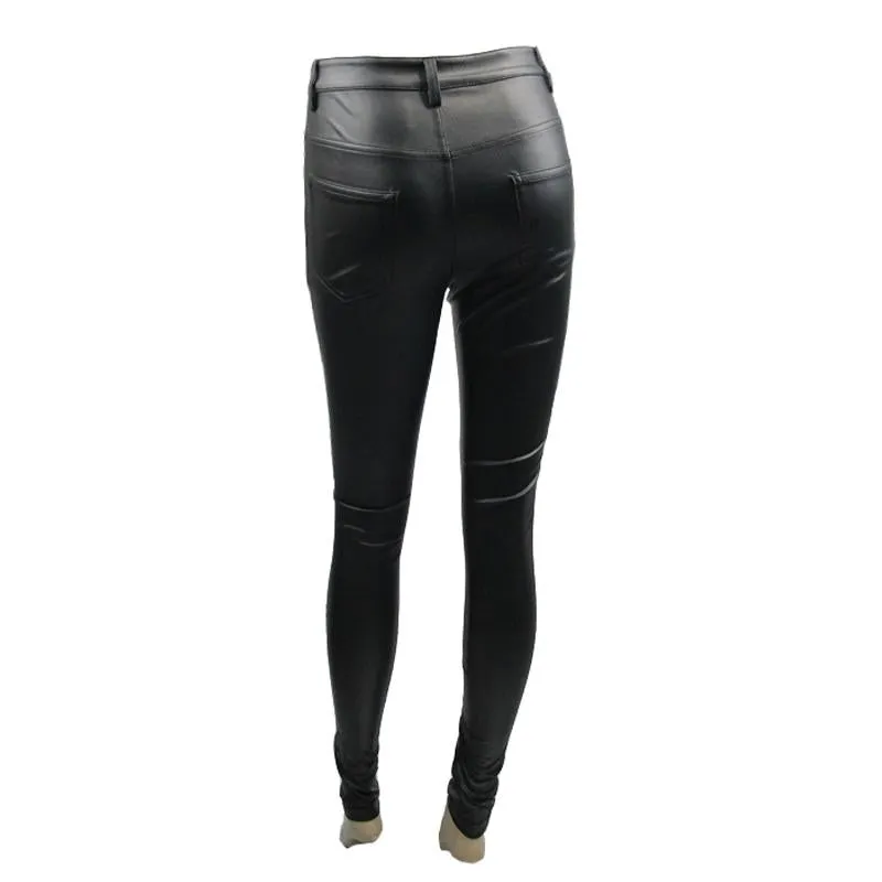 'Tell-Tale Heart' Casual Punk Leather Pants