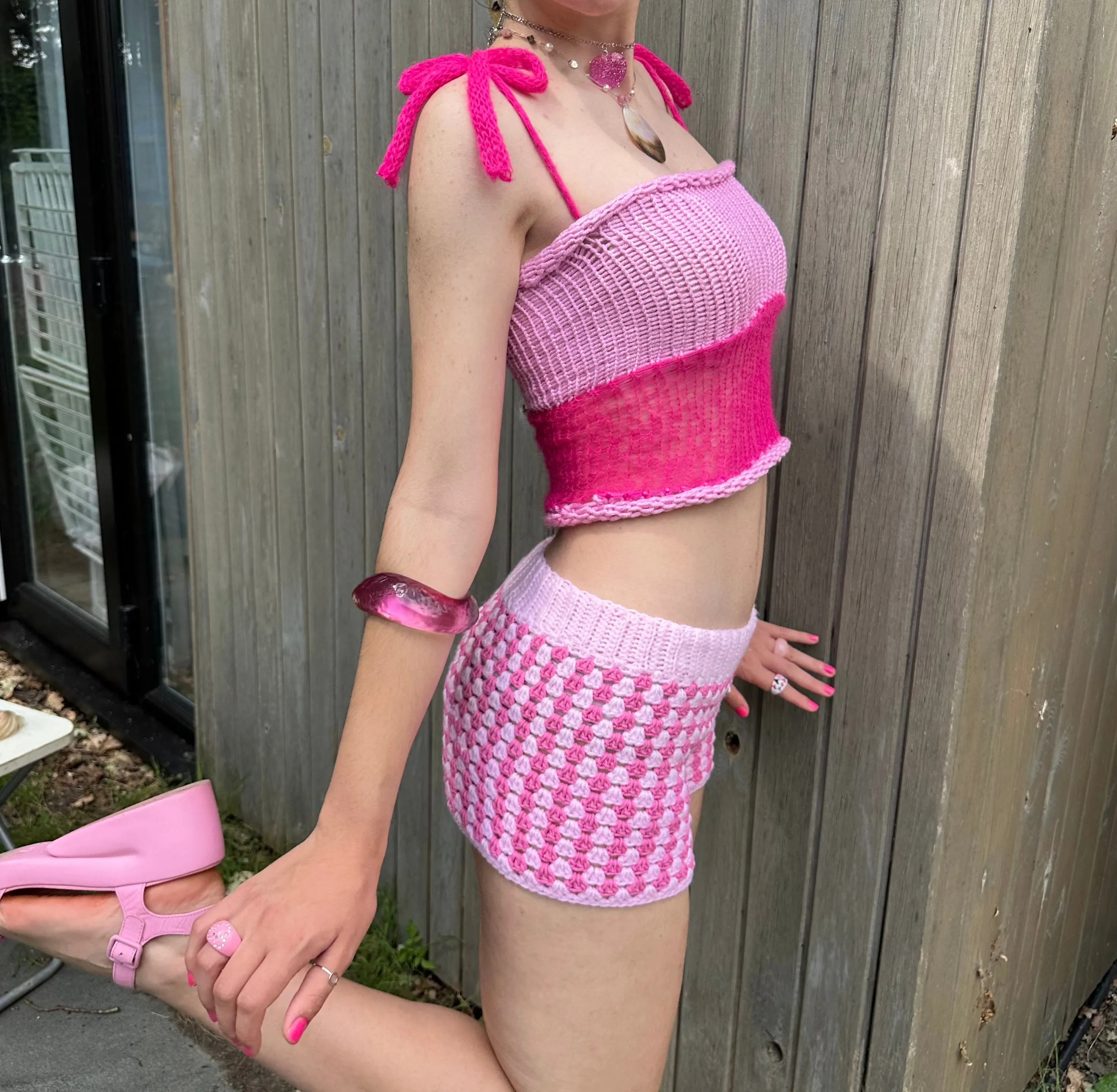 THE BARBIE SET 🎀 handmade top and skirt