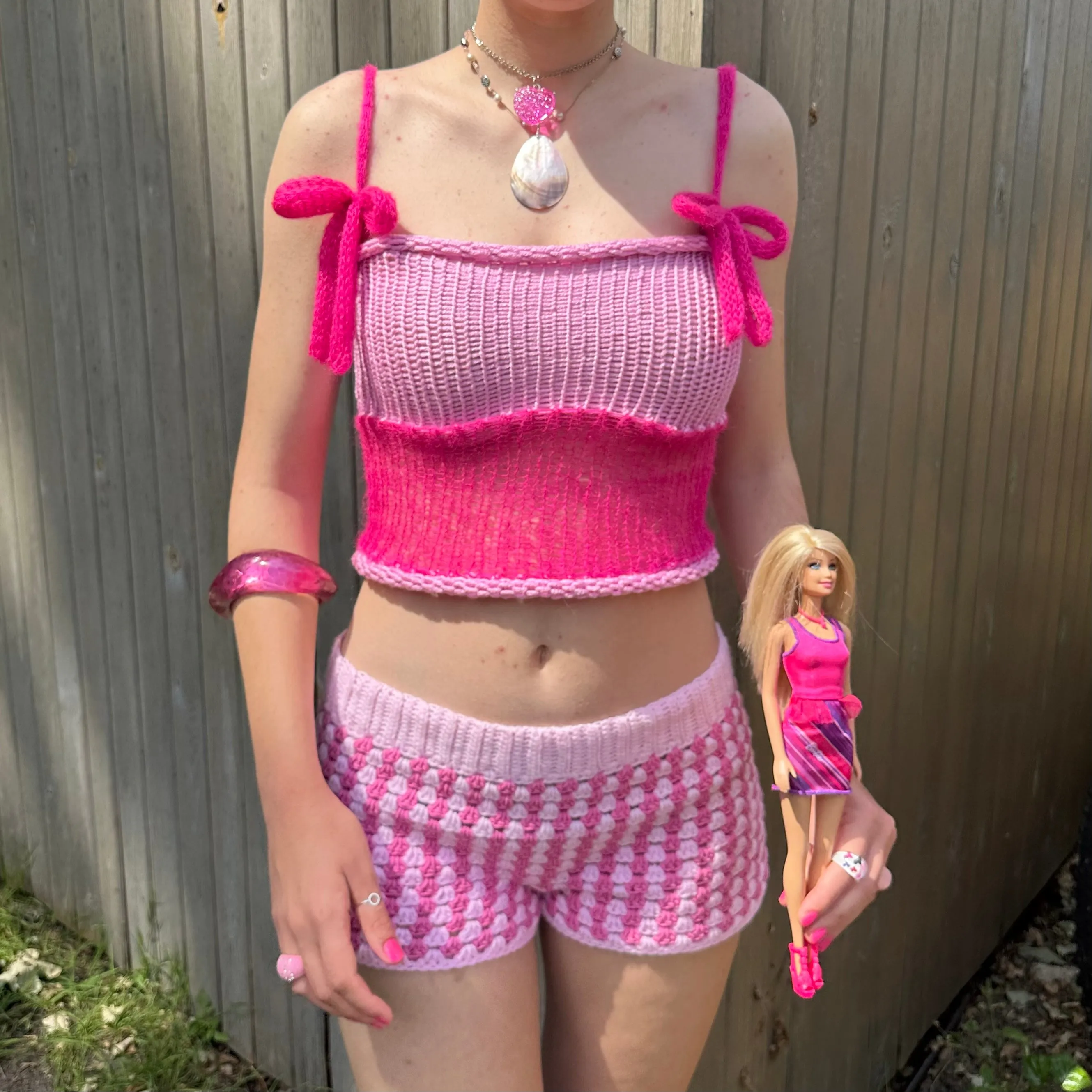 THE BARBIE SET 🎀 handmade top and skirt