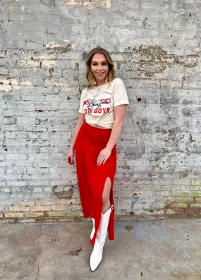 The Runaway June Maxi Skirt Red S-XL