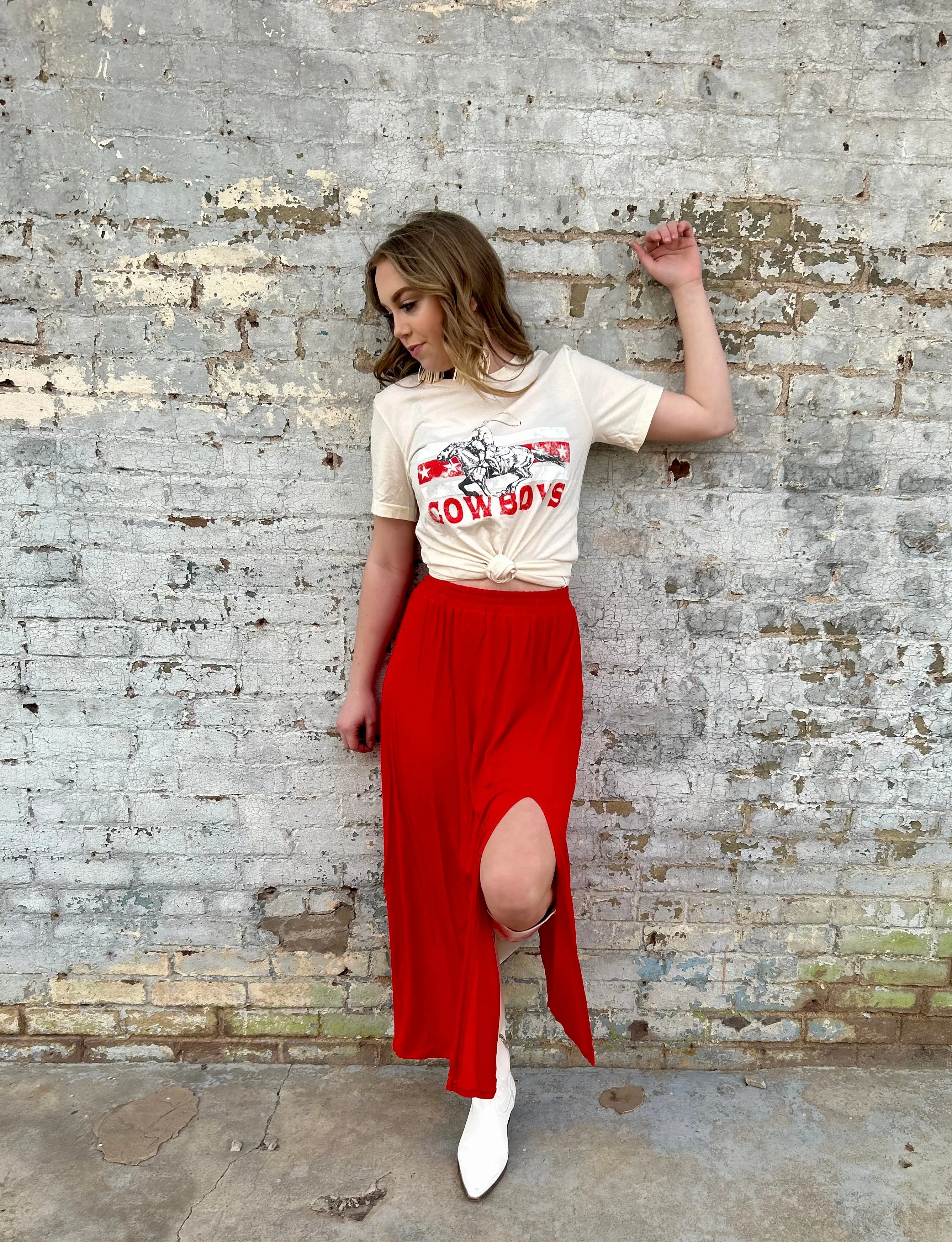 The Runaway June Maxi Skirt Red S-XL