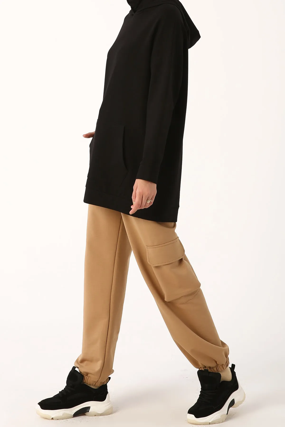 TLD Women Allday Black Hooded Sweat Tunic - Halesowen