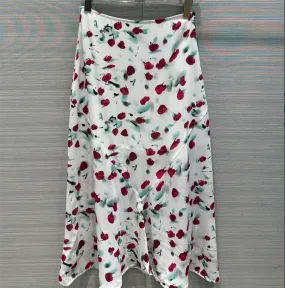 Toleet-women flower skirt high quality long skirt designer holiday skirts for lady master quality sexy skirts