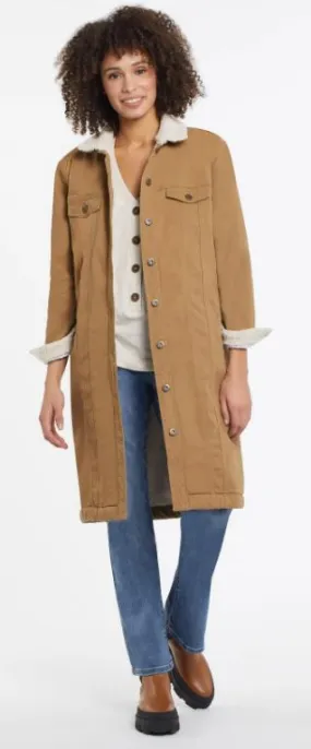 Tribal Long Duster With Sherpa Lining